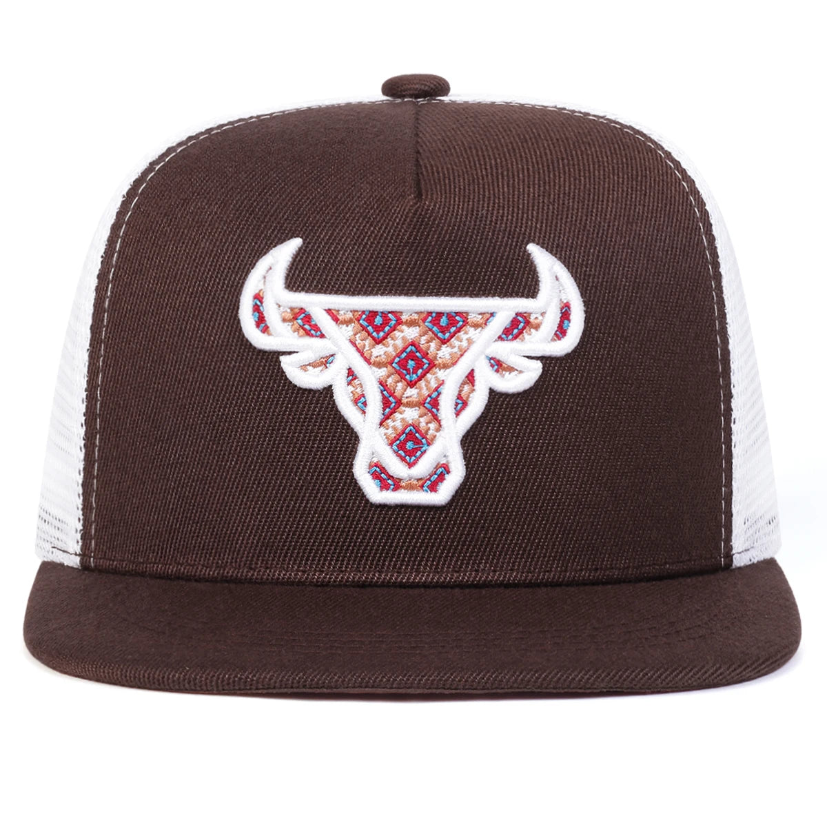 Unisex Ox Head Embroidery Hip-Hop Net Hats Spring Summer Outdoor Adjustable Casual Baseball Caps