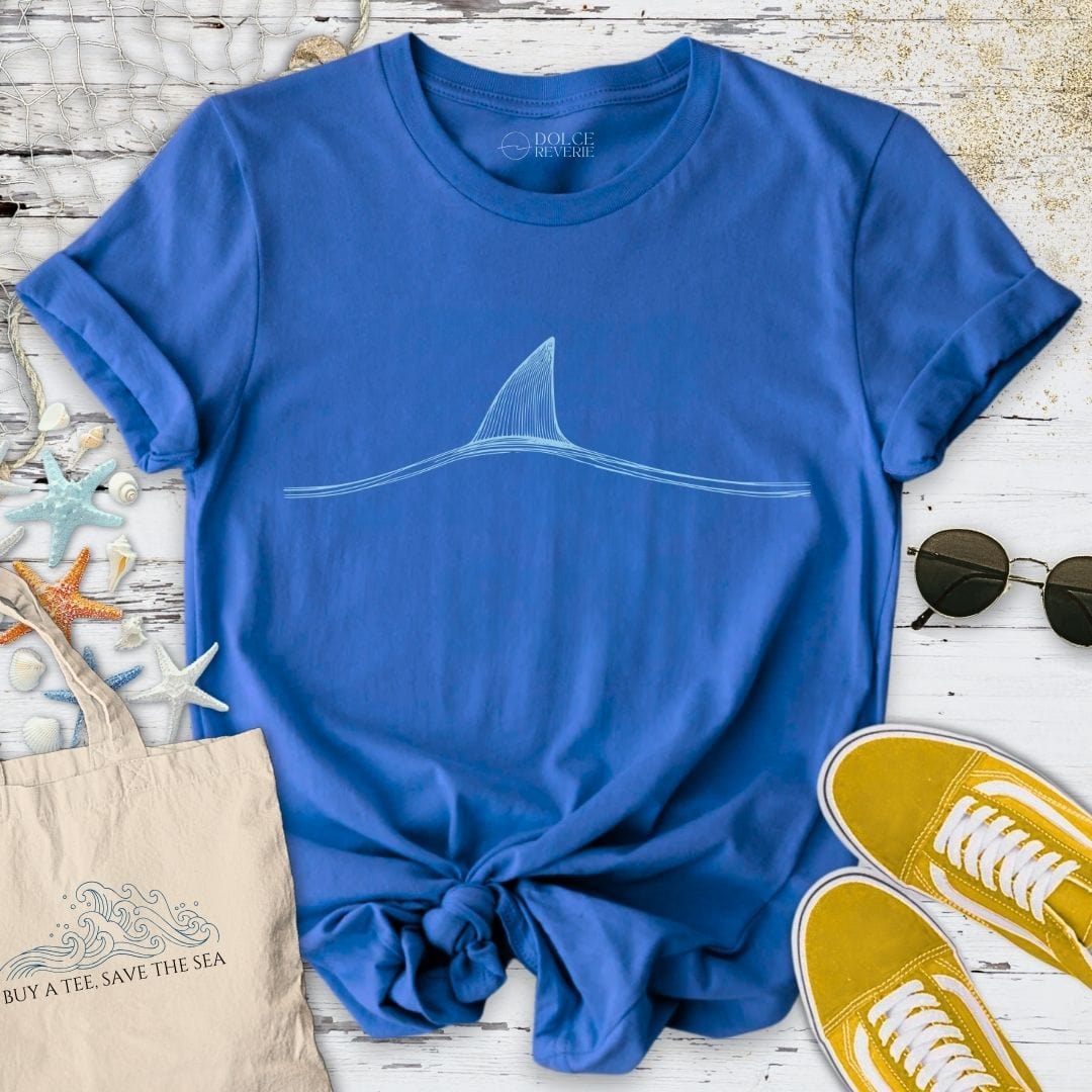 Shark Fin Line Art T-Shirt