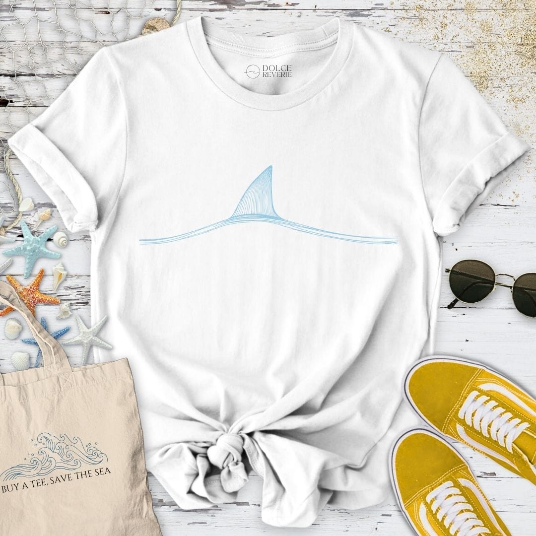 Shark Fin Line Art T-Shirt